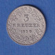 Frankfurt Silbermünze 3 Kreuzer 1850 Vz - Other & Unclassified