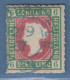 Helgoland 1867 6 Schilling Mi.-Nr. 4 Mit Blauem 2-Kreis-O Hamburg, Attest BPP - Helgoland