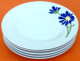 5 Assiettes   Porcelaine à Décor Floral - Other & Unclassified