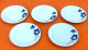 5 Assiettes   Porcelaine à Décor Floral - Other & Unclassified