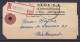 Etiquette De Sac "FAMA" Recommandée Affr. N°847+909+910 Càd GENTBRUGGE /-3-1-1953 Pour TIRLEMONT - 1936-1951 Poortman