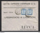 LIBIA:  1932  BUSTA  PUBBLICITARIA  DA  TRIPOLI  IN  TARIFFA  PER  LUCCA  -  25 C. PITTORICA  COPPIA  -  SASS. 49 - Libyen