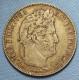 France • 5 Francs • 1843 W (Lille) • Louis Philippe I • Tranche En Relief • [24-346] - 5 Francs