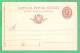 REGNO D'ITALIA 1895 CARTOLINA POSTALE EFFIGE OVALE UMBERTO I MIL. 98 10 C Rosa (FILAGRANO C25) NUOVA CON SCRITTO - Stamped Stationery