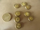 8 Vintage Boutons R A F De L'armée Anglaise - Buttons