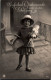 H0820 - Hübsches Kleines Mädchen Mit Hut Und Zuckertüte Schiefertafel - Glückwunschkarte Schulanfang - Primero Día De Escuela