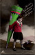 F5667 - Hübsches Kleines Mädchen Mit Riesen Zuckertüte - Glückwunschkarte Schulanfang Coloriert - Premier Jour D'école