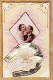 37696 / ⭐ ♥️ Superbe SAINT-VALENTIN Ajouti Tissu Tulle + Fer à Cheval + Photographie Couple 1920s Peu Commun - Valentine's Day