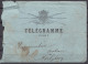 ENVELOPPE TELEGRAMME TAMPONS AVELGHEM 1873 - Telegraph [TG]