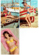 Lot 5 Cpm - Femme En Maillot De Bain - Pin'up - Sable Bateau Hélice - Photochrom Glacée 50533- - Pin-Ups