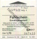 Deutschland - Berlin - BVG - Ermäßigungstarif Fahrschein DM 1,70 1988 - Europe