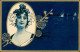 Ansichtskarte  Frau Künstlerkarte Gold Blauer See Jugendstil 1905 Goldrand - Personaggi