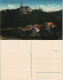 Ansichtskarte Rochsburg-Lunzenau Schloss Rochsburg - Häuser Bahnstrecke 1913 - Lunzenau