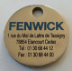 Jeton De Caddie - FENWICK - T 20S - 78 ELANCOURT - En Métal - (1) - - Trolley Token/Shopping Trolley Chip