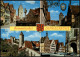 Dinkelsbühl Mehrbildkarte Mit 4 Ansichten Ua. Marktplatz Wehrtürme 1975 - Dinkelsbuehl
