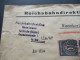 DR Dienst 1923 MiF / Massenfrankatur Mit 29 Marken Einschreiben Karlsruhe / Reichsbahndirektion Materialamt Karlsruhe - Oficial