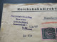 DR Dienst 1923 MiF / Massenfrankatur Mit 29 Marken Einschreiben Karlsruhe / Reichsbahndirektion Materialamt Karlsruhe - Dienstmarken