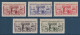 LOT SÉRIE De 5 VIGNETTES NEUVES * EXPOSITION MARITIME INTERNATIONALE DE BORDEAUX DE JUIN 1907 INAUGURATION FALLIÈRES - Briefmarkenmessen