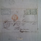 LETTRE LIVOURNE POUR BAYONNE PAIRE AVEC SURCHARGE 20C 1867 - Poststempel