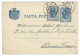 1896 - C P E P 5 Bani + 5 Bani  Annulé DAGUIN  De IASI  Pour Paris - Briefe U. Dokumente