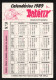 Calendário ASTÉRIX 1989 * Pocket Calendar * Calendrier De Poche - Petit Format : 1981-90