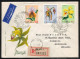 POLAND FDC 1965 FLOWERS - ORCHIDS FULL SET OF 9 ON 3 ADDRESSED REGISTERED COVERS - FDC