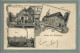 CPA (68) WITTENHEIM - Carte GRUSS-Multivues En 1910 - Restaurant Petermann - Usine - Eglise - Wittenheim