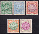 Antigua. 1908-17  Y&T. 29, 31, 32, 33, 34, MH. - 1858-1960 Kronenkolonie