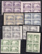 Liberia 1958 13 Blocks Of 4 ERROR Missing Flags Pres Truman Perf+imperf  MNH 15993 - Erreurs Sur Timbres