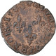 France, Henri III, Double Tournois, 1581, Poitiers, Cuivre, TB+, Gadoury:455 - 1574-1589 Henri III