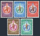 Laos 163-166,167a Sheet, MNH. Michel 230-234, Bl.46. WHO, 20th Ann.1968. Emblem. - Laos
