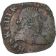 France, Henri III, Double Tournois, 1586, La Rochelle, Cuivre, TB+, Gadoury:455 - 1574-1589 Enrique III