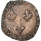 France, Henri III, Double Tournois, 1586, La Rochelle, Cuivre, B+, Gadoury:455 - 1574-1589 Henry III