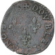 France, Henri III, Double Tournois, Poitiers, Cuivre, TTB, Gadoury:455 - 1574-1589 Henry III