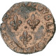 France, Henri III, Double Tournois, 1586, La Rochelle, Cuivre, TTB, Gadoury:455 - 1574-1589 Heinrich III.