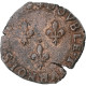 France, Henri III, Double Tournois, 1584, La Rochelle, Cuivre, TTB, Gadoury:455 - 1574-1589 Henri III