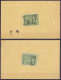 Lot De 2 Cartes Reçus "La Basoche Belge" Union Des Notaires Affr. N°203 & N°255 Càd BRUXELLES 1926 & 1928 Pour FRAMERIES - 1922-1927 Houyoux