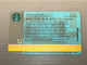 Singapore STARBUCKS Coffee Gift Card, Set Of 1 Used Card - Singapour