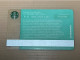 Singapore STARBUCKS Coffee Gift Card, Set Of 1 Used Card - Singapur