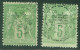 France  102 Et 106  Ob  TB  - 1898-1900 Sage (Type III)