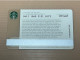 Singapore STARBUCKS Coffee Gift Card, Set Of 1 Used Card - Singapour