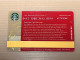 Singapore STARBUCKS Coffee Gift Card, Year Of Zodiac Rooster, Set Of 1 Used Card - Singapour