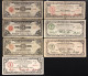 Filippine Philippines Emergency Notes WWII 7 Biglietti Mindanao Lotto 3133 - Philippines