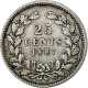 Pays-Bas, William III, 25 Cents, 1887, Rare, Argent, TB+, KM:81 - 1849-1890: Willem III.