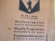 Die Reichshauptftadt/Offizielles Organ Des Berliner Verkehrs-Vereins E.v./Wochenprogramm/juni 1938           PGC570 - Berlino & Potsdam