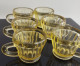 Delcampe - VERRES A LIQUEUR ANCIENS, VERRE TEINTÉ JAUNE - Art Nouveau / Art Déco