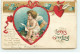 N°17015 - Carte Gaufrée - Clapsaddle - Love's Greeting - What The Star Is To The Even .... - Cupidon Lisant Une Lettre - Saint-Valentin