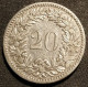 Pas Courant - SUISSE - SWISS - 20 RAPPEN 1881 - Nickel  - KM 29 - Tête De Libertas - Centimes - Andere & Zonder Classificatie