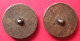 2 Boutons Chevalier Armé  Moyen-Age Vènerie? De Livrée ? Métal  Façon Vieux Bronze Diam 2.6 Cm Dos Scanné Buttons - Boutons