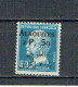 20 Alaouites Pasteur 50 C. Bleu Variété Charnière (1) - Neufs